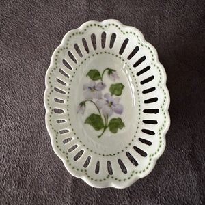 Andrea by Sadek, vintage petite/ mini porcelain basket.